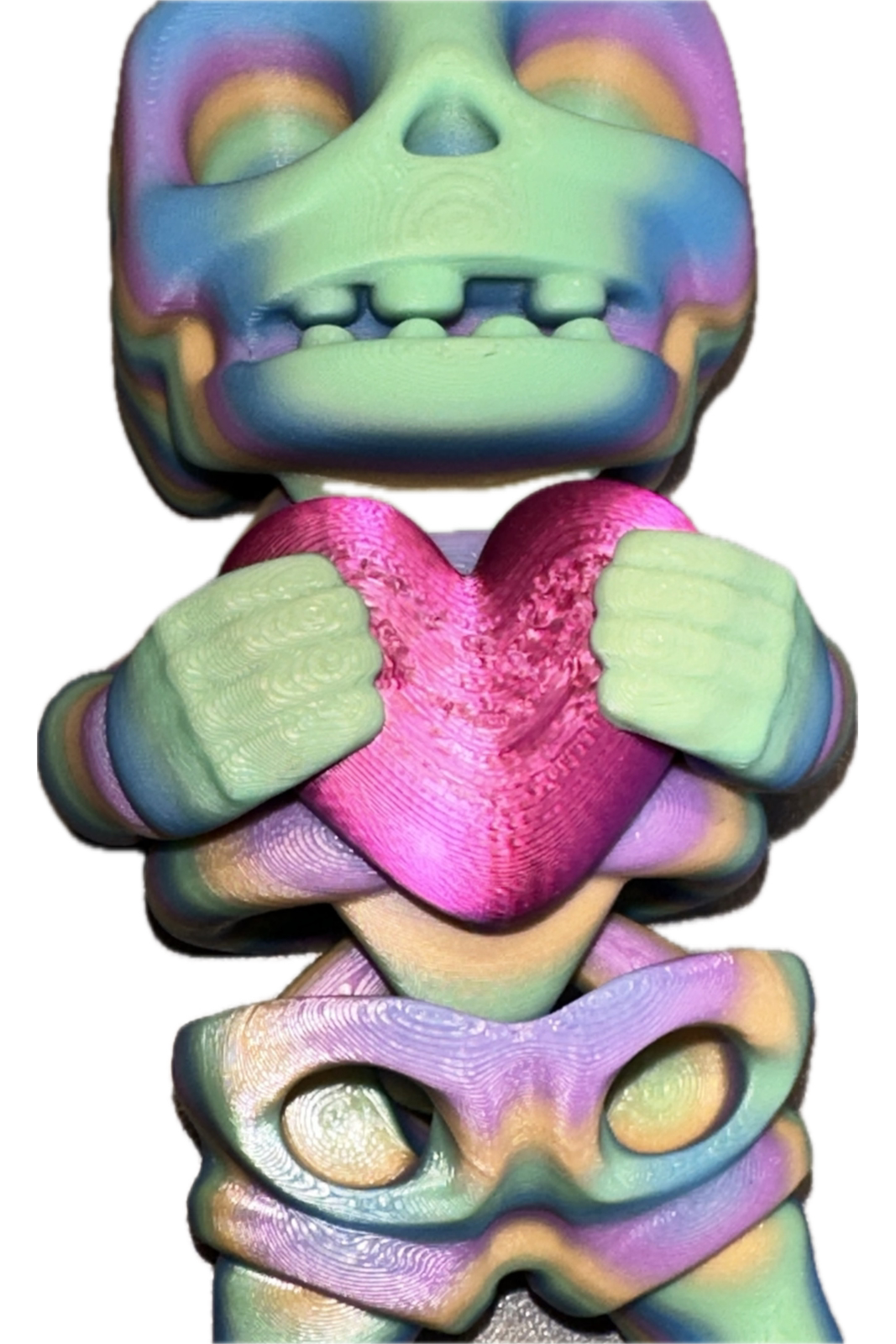 Skelette Cœur 3D - Rainbow Pastel Créations Sortilege