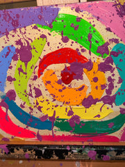 Tornade Rosasé - Œuvre Originale - Toile Acrylique Abstraite 8x10" - Précommande Créations Sortilege