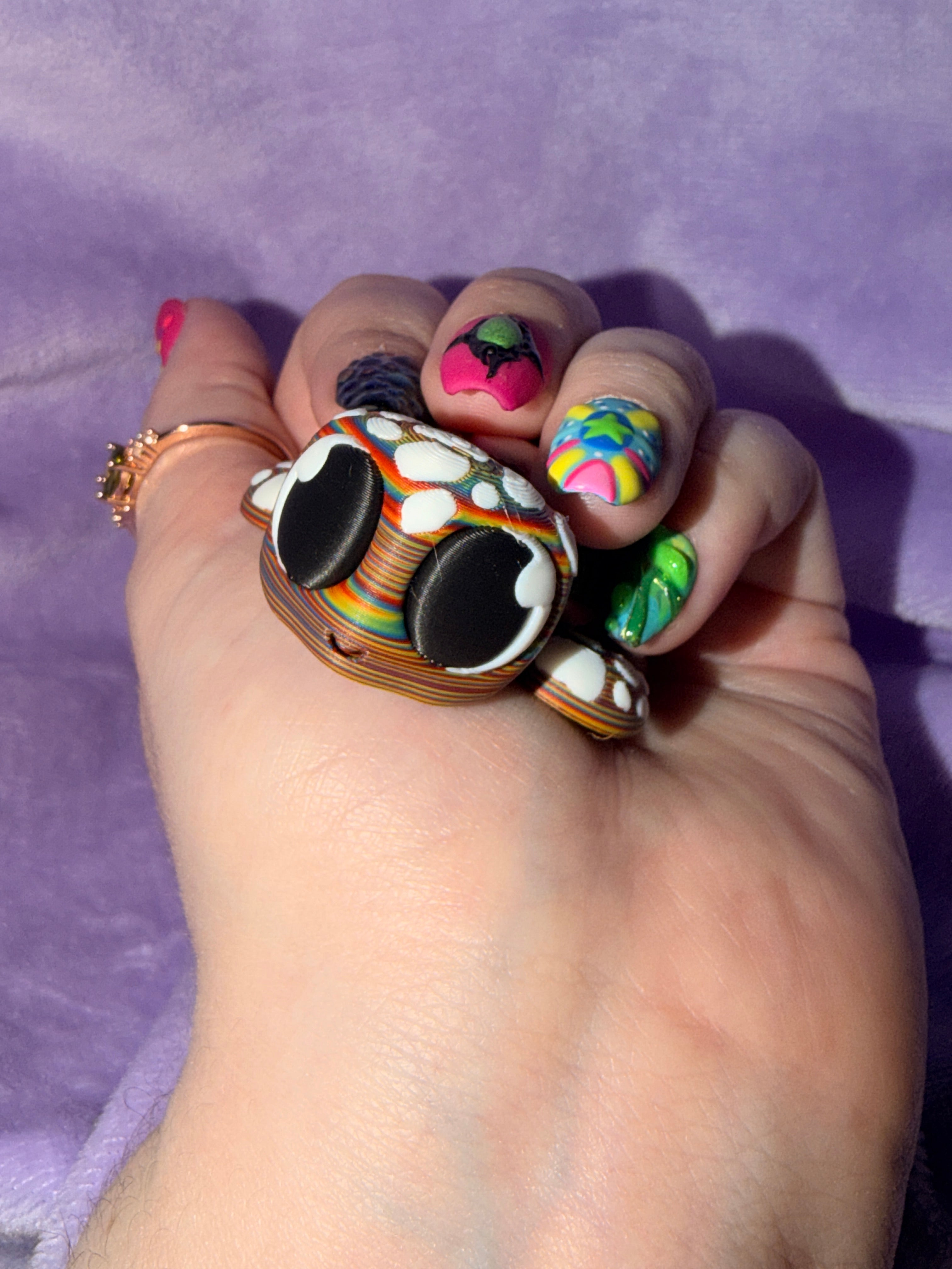 Tortue Cœur - Petite - Psychédélique Bois Créations Sortilege