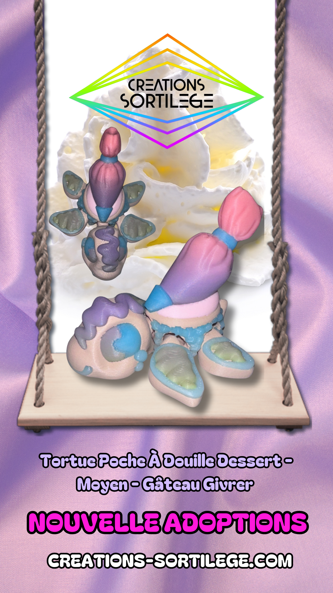 Tortue Poche À Douille Dessert - Moyen - Gâteau Givrer Créations Sortilege