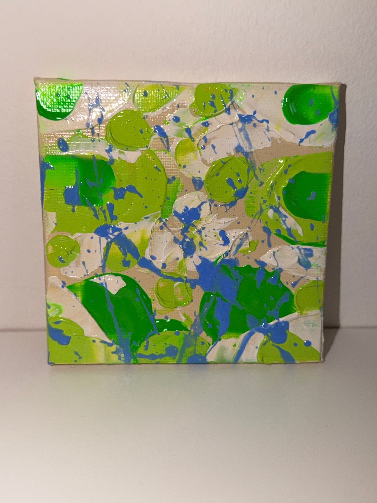 Vervetania - Œuvre Originale - Toile Acrylique Abstraite 4” & Sont Chevalet Assorti Créations Sortilege