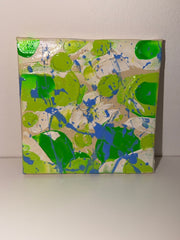 Vervetania - Œuvre Originale - Toile Acrylique Abstraite 4” & Sont Chevalet Assorti Créations Sortilege